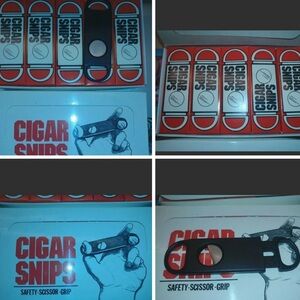 2 CIGAR (CUTTER) SNIPS CONSOLIDATED CIGAR Safety Scissor Grip NEW Safety Black